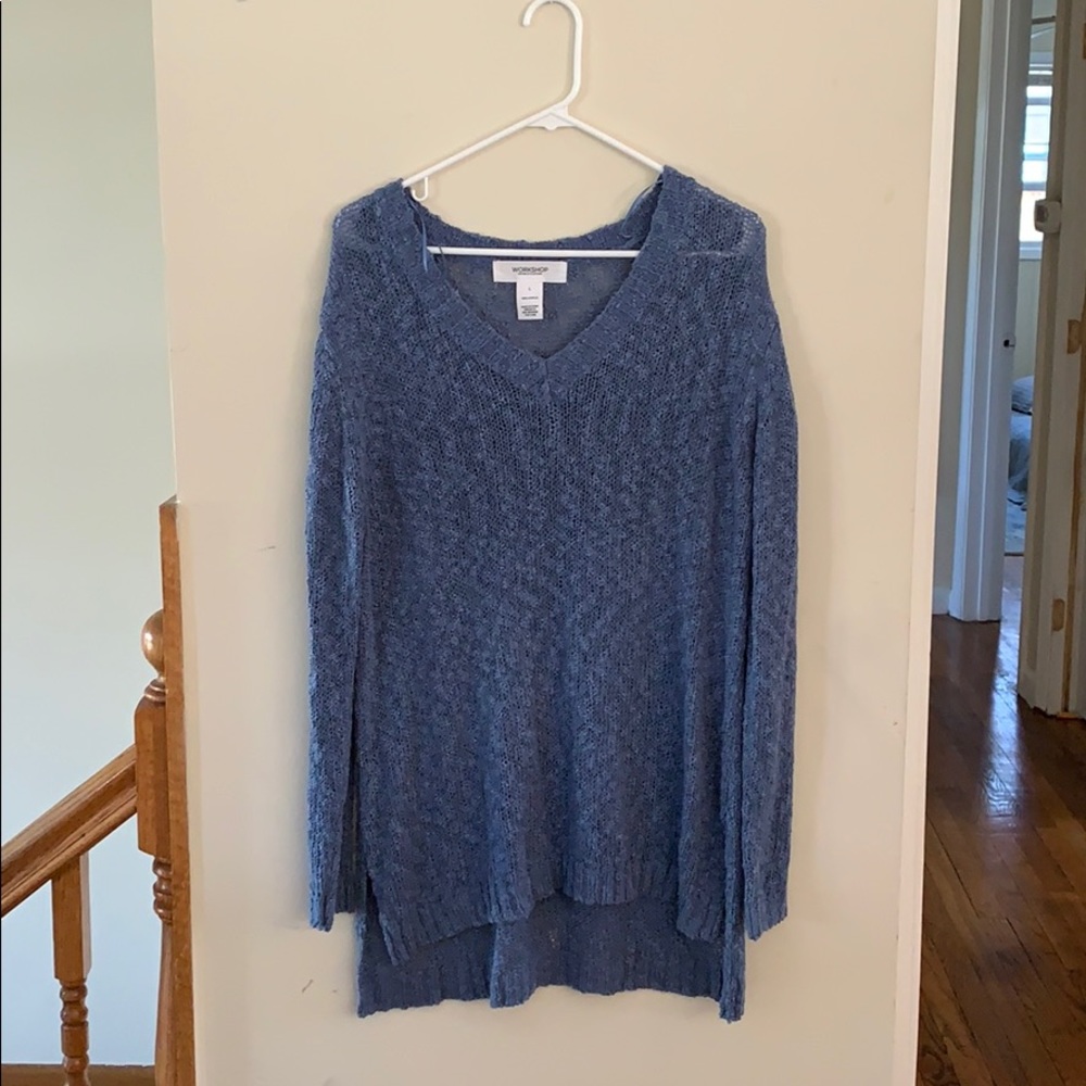 V neck sweater - Blue